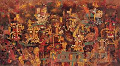 石虎 龙的天下 镜心 99×179cm
